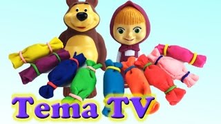 Сюрпризы Плей до конфеты Маши и медведя Видео для детей Play doh suprprise candies Masha bear