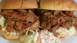 BBQ Pulled Chicken Sandwiches Recipe - No Slow Cooker!!!