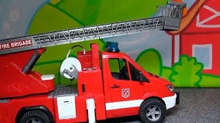 Развивающее видео с игрушками Bruder: Пожарная Машина