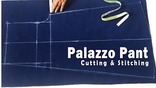 Palazzo Pant Cutting & Stitching |  Designer Palazzo Sewing Tutorial