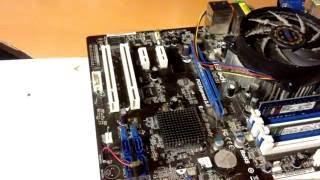 ремонт материнской платы ASRock H61DE/SI,USB и замена термопасты