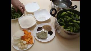 Рецепт маринованных огурцов на зиму/ Рецепт маринованих огірків на зиму/Marinated Cucumbers