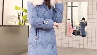 Женское пальто пуховик с капюшоном, большие размеры.
