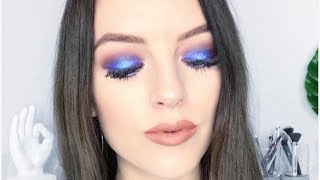 BLUE SMOKEY EYE Makeup Tutorial | Jaclyn Hill x Morphe Palette