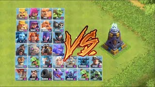 1 Vs 1 Max Mega Tesla Vs All Troops | Who Will Win | COC Private server