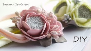 Цветы из Фоамирана ? Милая повязка для девочки ?