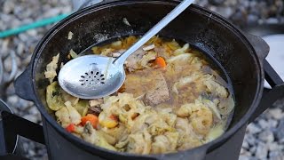как приготовить басму в казане на огне.