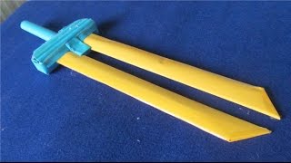 Làm kiếm giấy 2 lưỡi | đồ chơi sáng tạo
