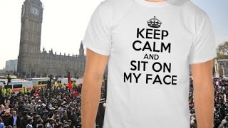 Face-Sitting Porn Protest Outside UK Parliament