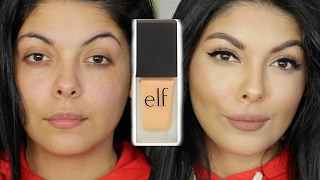 NEW ELF COSMETICS FLAWLESS FOUNDATION REVIEW FIRST IMPRESSION TUTORIAL
