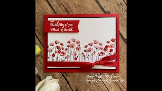 Stampin' Up! *NEW Painted Poppies Card 2020 Mini Catalog