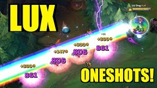 LUX ONESHOTS!! Unreal DAMAGE!! [ League of Legends ]