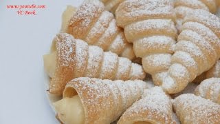 Пирожные Трубочки | Слоеные трубочки с кремом