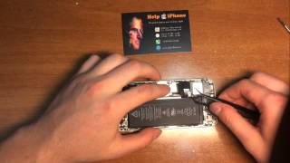Как правильно снять аккумулятор на iPhone 5s ремонт iPhone ( айфона )