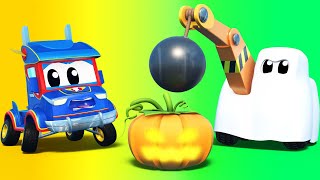 Bajki o Samochodach dla Dzieci -  Halloween: Duch w labiryncie - Super Ciężarówka !