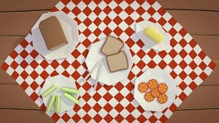 BLENDER Timelapse: Low poly picnic tableset!