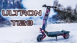 Электросамокат Ultron t128 Буксирует АВТО честный обзор ультрон т128 тест драйв зимой giroskutershop