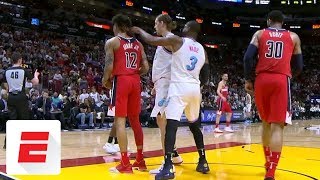 Dwyane Wade picks up technical foul for poking Kelly Oubre Jr. | ESPN