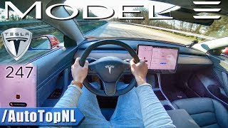 TESLA Model 3 PERFORMANCE 247km/h AUTOBAHN POV by AutoTopNL
