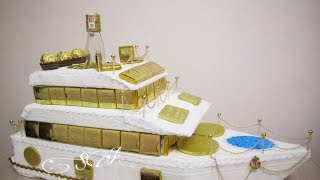 Яхта из конфет. Подробный мастер-класс. Шикарный подарок на 23 февраля, день рождения.