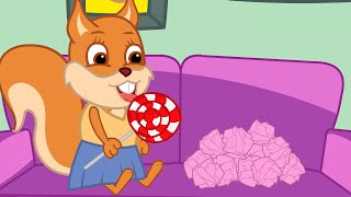 Famille d'Écureuil - Sucette Géante Vidéos Animé 2020 en Français 13+