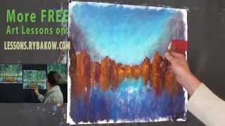 How to Oil Paint Village on water - FREE Oil Painting lesson.