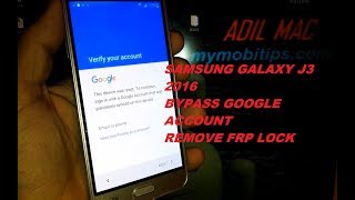 samsung Galaxy J3 2016 Bypass google account remove FRP lock