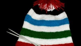 Multi Colored Pom Pom Hat in Urdu/Hindi by Azra Salim