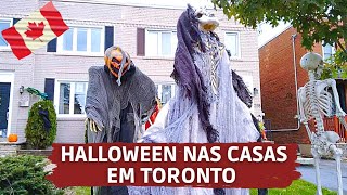 DECORAÇÃO DO HALLOWEEN NAS CASAS EM TORONTO - CANADÁ