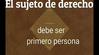 Persona y sujeto de derecho Innovación Jurídica