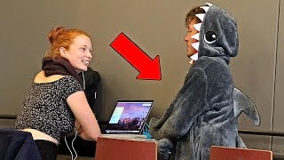 Shark Picking Up Girls PRANK!