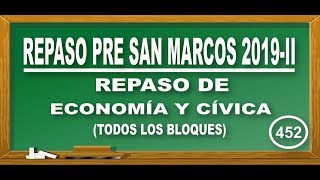 REPASO PRE SAN MARCOS 2019-II:SEMANA 10-12/ECONOMÍA Y CÍVICA-#DECO-#ADMISIÓN #UNMSM-#CEPREUNMSM