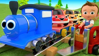 Little Baby Fun Learning Colors for Children with Toy Cars Toy Train Transporter 3D Kids Educational