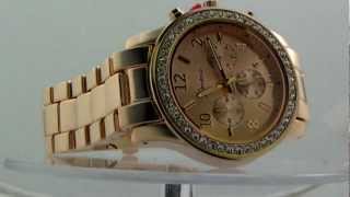 Chronograph Style CZ Fashion Watch - Rose Gold @ ewatchwholesale.com