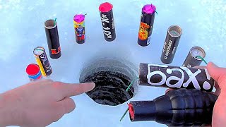 ✅ ТОП 10 ПЕТАРД ПОД ЛЁД ? НОРА + БОЛЬШАЯ ПЕТАРДА ? ВЗРЫВАЕМ ПЕТАРДЫ ПОДО ЛЬДОМ