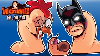 WORMS WMD - BATMAN TEAM ASSEMBLE! (1v1v1v1v1)