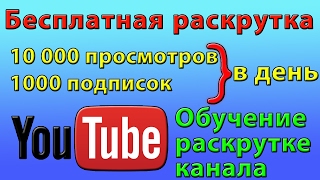Как раскрутить YouTube канал бесплатно Просмотры Подписчики Ютуб Лайки Комментарии