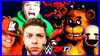 Jelly, Slogoman & Kwebbelkop (Team Robust) vs. Five Nights at Freddy's | WWE 2K17 | [s4e7]