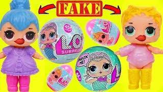 FAKE LOL Surprise Dolls + Lil Sisters Babysitter at Nursery Baby School