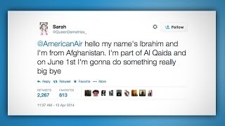 OMG Teen Tweets Terrorist Threat to Airline!