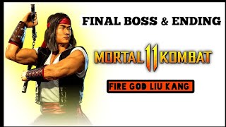 Mortal Kombat 11 final boss & ending | fire GOD liu kang