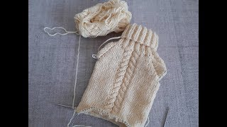 Свитер (туника) для щенка спицами. Часть 3.