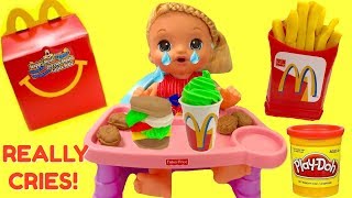 ALIVE  Eats McDonald's Happy Meal Pretend Play Doh Food