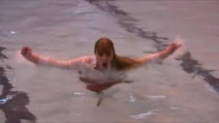 wetlook fun in the pool clothed - wetlook girl