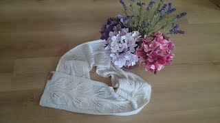 Шарф с узором "Листья". МК. Часть 1