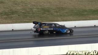 SUPERCHARGED OUTLAWS IN ACTION AT SYDNEY DRAGWAY 18.8.2012