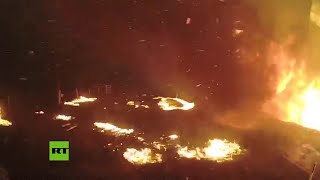 Captan la rapidez con que se propaga un incendio cuando cambia el viento