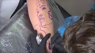 Sleeve tattoo - Session 1 time lapse