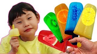 과일 아이스크림 만들기와 수영장 시크릿쥬쥬 키즈카페 놀이 supermarket song nursery rhyme | johny johny