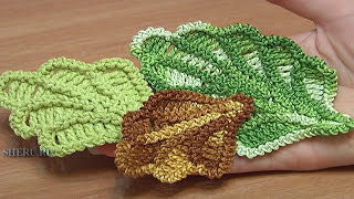 Crochet Oak Leaf Урок 16 Великолепный объемный дубовый листик связанный крючком